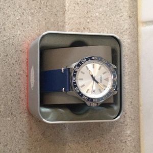 Blue watch fossil,brand new in box,never used